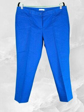 Blue and white polkadot Dalia Cropped Pants